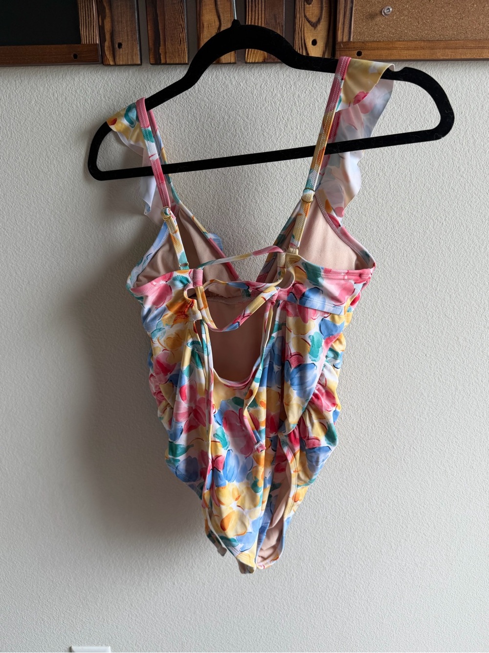 Isabel Maternity Floral Ruffle One-Piece Swimsuit Size M - Picture 2 of 3